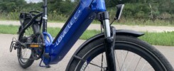 Rower elektryczny składany Flip niebieski, przód